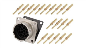 Rt001619pnh-K Złącze Okrągłe Gniazdo Kołnierz (4 Otwory),Na Panel 19Pin