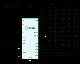 High Efficiency White LED Step-Up Converter with I²C Interface in 2mm x 2mm WLP