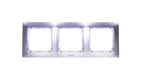 Impresja Ramka Potrójna Do Łączników Ip44 Srebrna Rh-3Y/18