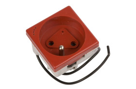 Simon Connect Gniazdo K45 pojedyncze DATA z/u 16A IP20 z kluczem uprawniającym i wskaźnikiem zasilania czerwone KLS02/6