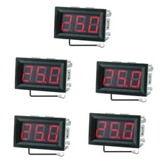 5szt. 0,56 calowy mini cyfrowy LCD wewnętrzny wygodny czujnik temperatury miernik termometru z kablem o długości 1 m -50-120℃ DC