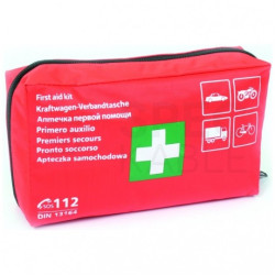 Apteczka pierwszej pomocy samochodowa DIN 13164 (zgodna z normami UE) czerwona