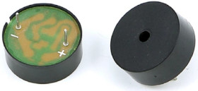 Piezo signal transmitter, 3.4 kHz, 90 dB, 12 VDC, 15 mA, black, F-B-P2312IPB-15