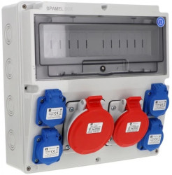 Rozdzielnica 5x32A 5x16A 4x3x16A INA=32A IP54 SB-147505-S0110-54