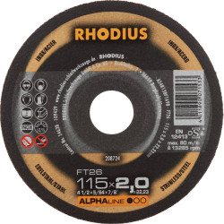 Zestaw tarcz tnących Rhodius FT26 208724 25 szt.