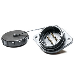 Złącze okrągłe 4-pinowe Montaż na kołnierzu Gniazdo RS PRO Męski IP68 SP29