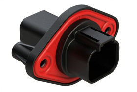 Złącze samochodowe 4-pinowe Amphenol Industrial 2-rzędowe Żeński 13A AT04 Montaż na kołnierzu Połączenie zagniatane