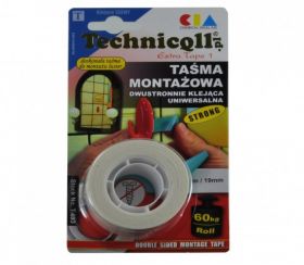 TASMA DWUSTRONNA 19*1.5M BIALA