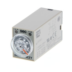 Timer Relay Wciskane 24V ac DPDT 4-stykowy Omron 0.5 - 10s jednofunkcyjny