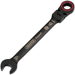 Draper Expert 03918 HI-TORQ&#xAE; Flexi Head Ratchet Spanner 12mm Black