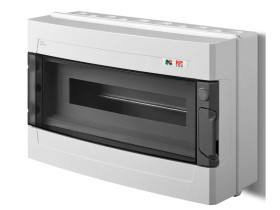 Rozdzielnica natynkowa 18 modułowa 1x18M drzwi tranaspaentne IP40 EP-LUX PLUS RN 1905-01 ELEKTRO-PLAST NASIELSK