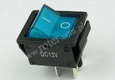 Przeł. podśw. duży 12V, niebieski