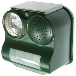 Odstraszacz ptaków solarny z lampą błyskowo dzwiękowy NE192C