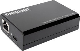 Rozdzielacz Intellinet Gigabit Ultra PoE z wyjściem USB-C® zgodny ze standardem IEEE 802.3bt (PoE++ / 4PPoE), porty wejś