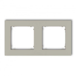 MINI Ramka uniwersalna podwójna kwadratowa z tworzywa taupe 60MR-2