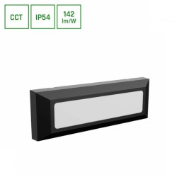 ENCANTA 6W CCT 230V IP54 230x80x30MM CZARNY NATYNKOWA ELEWACYJNA