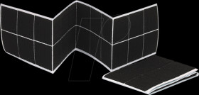207830 Klettpunkte, eckig, selbstklebend, 50x50 mm, 24 Stück, schwarz