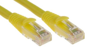 Kabel kategorii 6, Żółty, Wtyk RJ45/męski RJ45dł.: 2m, mat. koszulki: LSZH