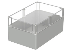 PC enclosure, (L x W x H) 240.3 x 160.3 x 120 mm, light gray (RAL 7035), IP66, 02243100