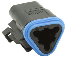 Plug, unequipped, 3 pole, straight, black, PX0100S03BK