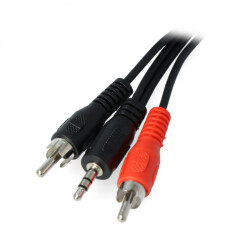 Przewód Jack 3,5 - 2 x RCA 1,8m