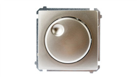 Simon Basic Ściemniacz Naciskowo-Obrotowy 20–500W Satyna Metalizowana...