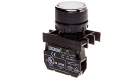 Przycisk Sterowniczy Kryty, Niestabilny, 1No, Biały T0-B100db