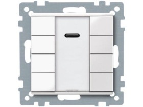KNX Przycisk IR natynkowy 4 poczwórny plus biały połysk System M MTN617519 SCHNEIDER ELECTRIC
