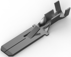 Uninsulated flat plug sleeve, 6.35 x 0.81 mm, 0.82 to 2.08 mm², AWG 18 to 14, brass, tin-plated, 170151-2