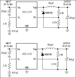 5A/2A, Step-Down, PWM, Switch-Mode DC-DC Regulators