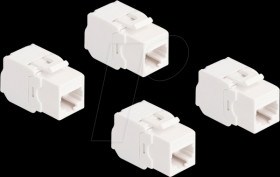 86051 Keystone module, Cat.6a RJ45 socket / LSA, UTP, 4 pieces