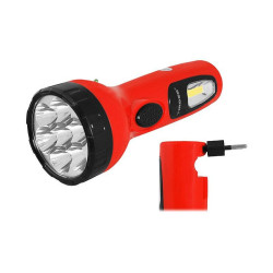 Latarka ręczna TS-1169 7L+COB 2W z akum. TS-1169 czerwona/czarna