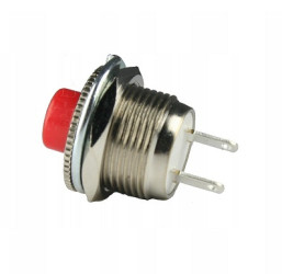 Vitalco VS5409 Fi 10.5mm Momentary Monostable NO Button Switch, Red