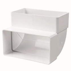 Kolanko pionowe 120x60mm 90stopni białe WP460