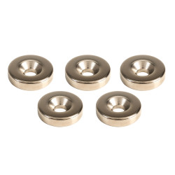 MagDev RGNI05928/N Neodymium Iron Boron N35H C/Sink Ring Magnet Packs of 5