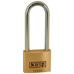 Kasp K12550L80D Premium Brass Padlock - 50x80mm - Long Shackle