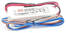 LPC-20-350 wodoszczelny zasilacz impulsowy do LED 3-48V / 0,35A; IP67