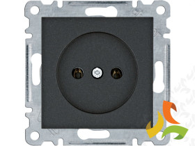 LUMINA Gniazdo pojedyncze bez uziemienia czarne WL1013 HAGER