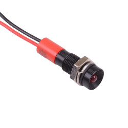 Q6R3BXXR12E Red Recessed 6mm 12VDC LED Panel Indicator IP67 APEM