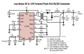 Ultralow Noise 1A Switching Regulator