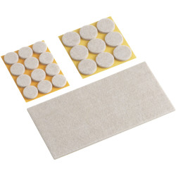 Metafranc WU0644896 Felt Slider Self-Adhesive Circular &amp; Square Beige