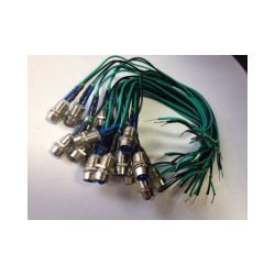 Kontrolka LED 8mm 12V niebieska z przewodem - mw