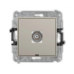 MINI Mechanizm gniazda pojedynczego BNC, bez pola opisowego taupe 60MGBNCBO-1