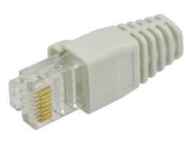 Gumowa osłonka wtyku RJ45 szara WORECZEK 100szt.
