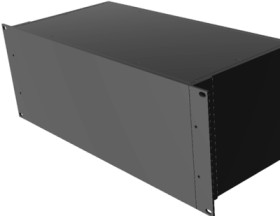 Aluminum enclosure, (L x W x H) 178 x 422 x 178 mm, black (RAL 9005), IP32, RM4U1908SBK