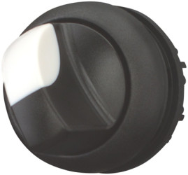 Toggle switch, unlit, latching, waistband round, black, front ring black, 60°, mounting Ø 22.5 mm, 216875