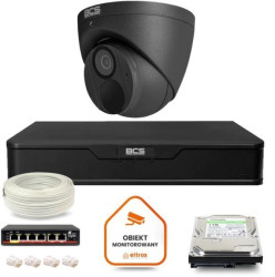 Zestaw monitoringu IP 1x kamera BCS-P-EIP28FWR3-Ai2-G + rejestrator 1TB