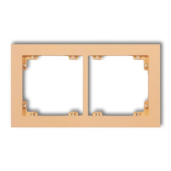 DECO Ramka podwójna DECO Pastel Matt brzoskwiniowy 45DR-2