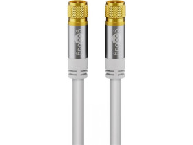 Kabel antenowy SAT Wtyk F /Wtyk F 2m biały Goobay