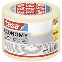 tesa 55311-00000-02 Economy Masking Tape white solvent-free 3 rolls